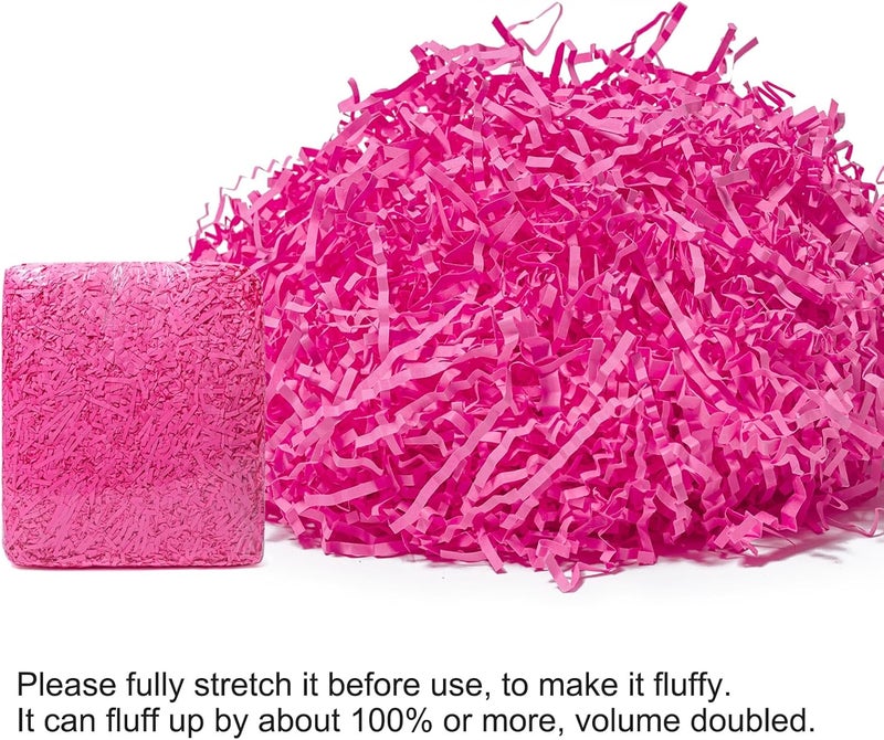 Mefleet 1/2 LB Crinkle Cut Paper Shred Filler 8 oz Pink Crinkle Shredded Paper for Gift Box - Gift Basket Bag Filler - Grass Cushion Stuffing for Mother's day, Birthday Packaging Wrapping - Image 5